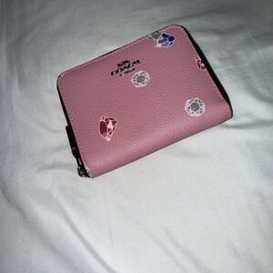 Coach Pink Wallet with Gemstone Design